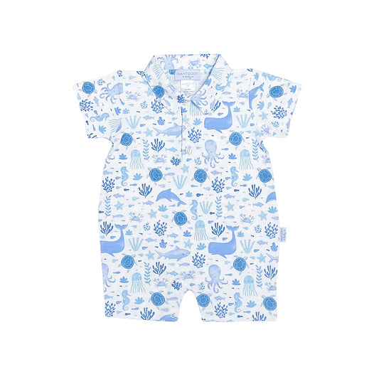 Portside Polo Romper-Under The Sea