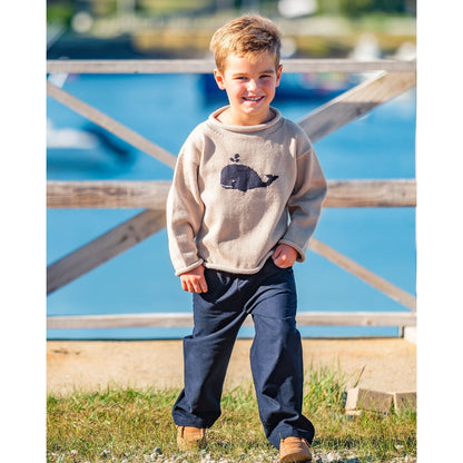 Whale Watch Roll Neck Oyster Grey