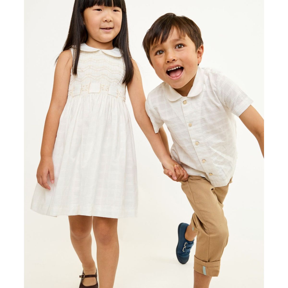Robinson Shirt, Cream Windowpane|6421