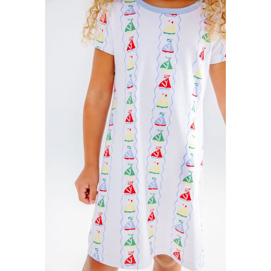 Polly Play Dress - Short Sleeve Set Sail/Beale Street Blue|11323