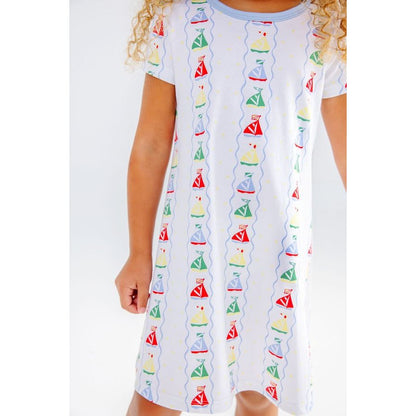 Polly Play Dress - Short Sleeve Set Sail/Beale Street Blue|11323