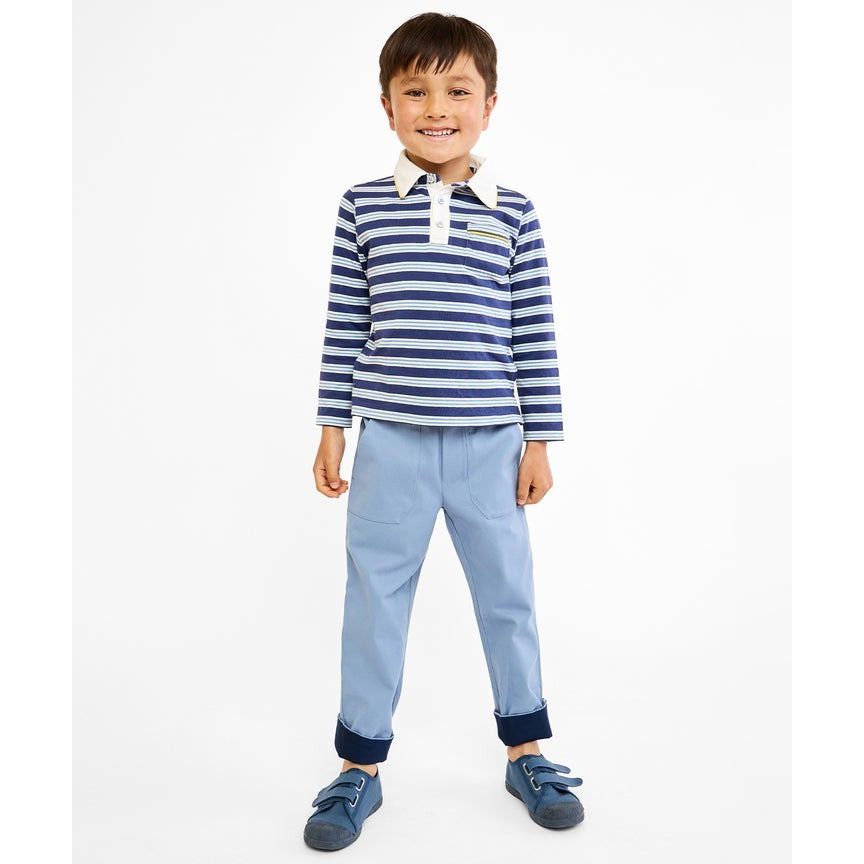 Parker Polo, Navy Twin Stripe|9367
