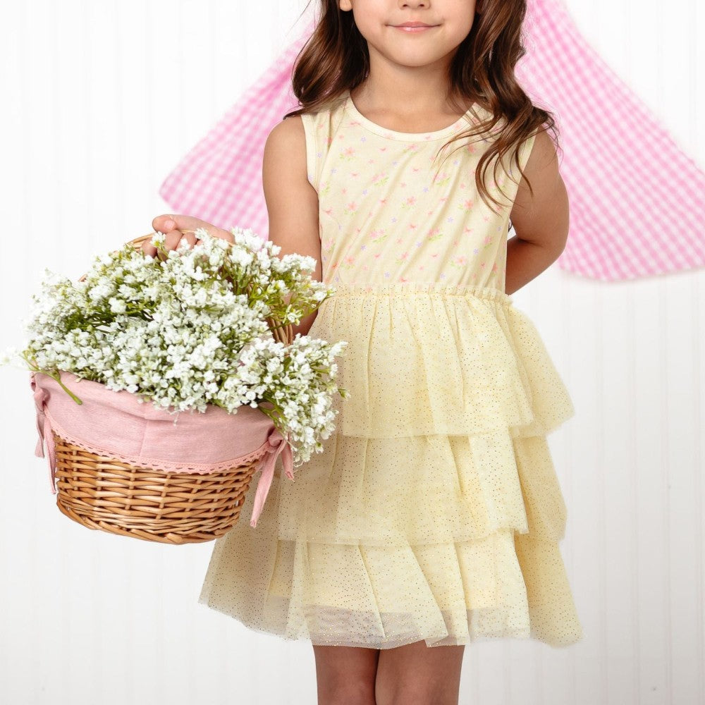 Lemon Floral Tank Tutu Dress|11252