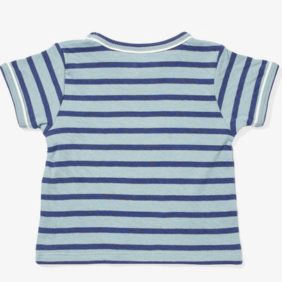 Willie Baby T-Shirt, Sky Sport Stripe|6865