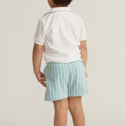 Boys tamarin stripe french terry short|11419