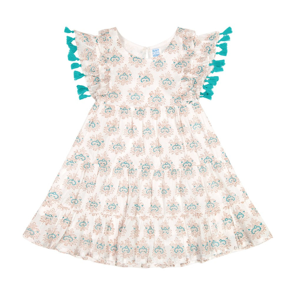 Sophie Tassel Dress- Ocean Aqua Rapsody|11795