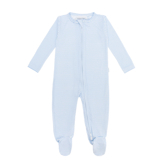 Powder Blue Stripe Footie|12771