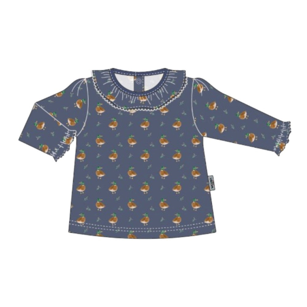Riley Ruffle Top-Madaket Mallard|13188