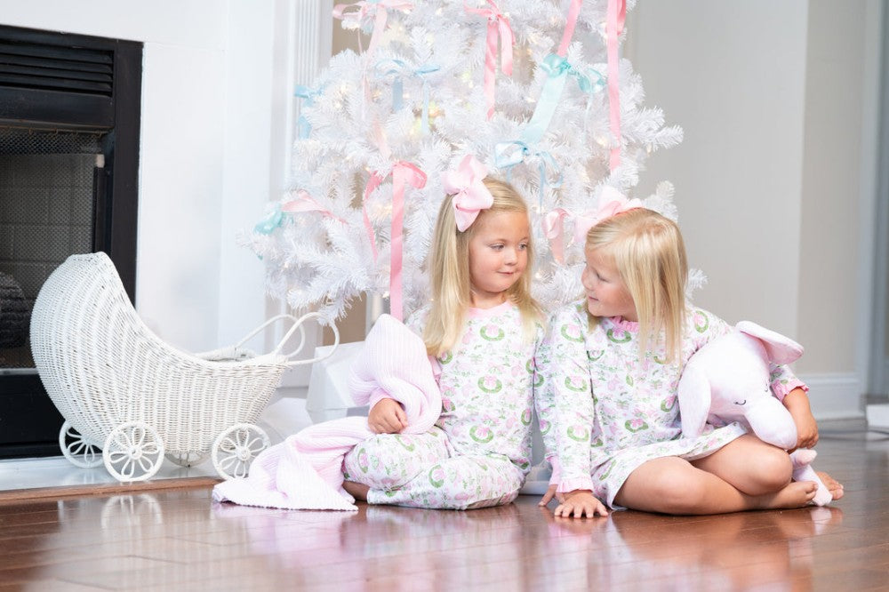 Pink Holiday Toile Loungewear Dress|13258