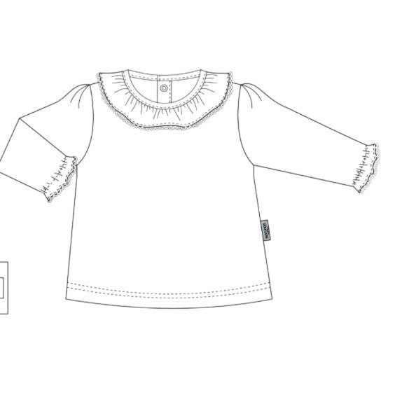 Riley Ruffle Top-Classic White|13189