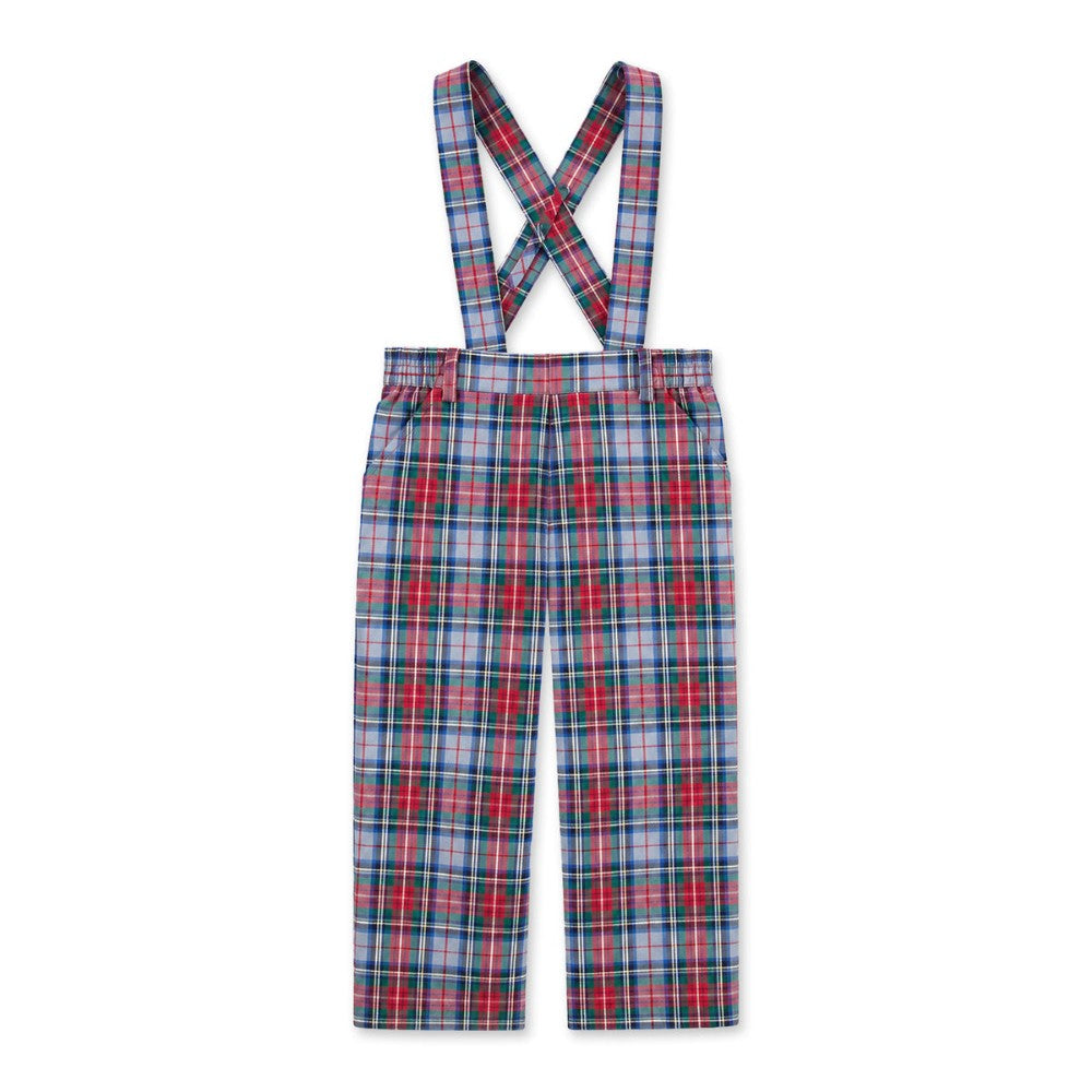 Plaid Pants with Removable Suspenders|12883
