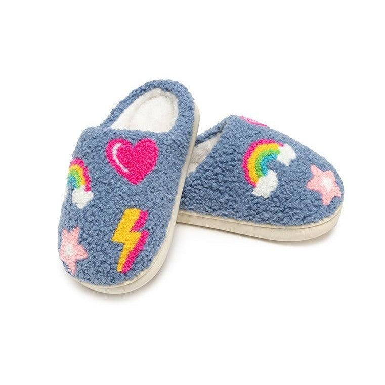 Denim Patch Big Slipper|10855