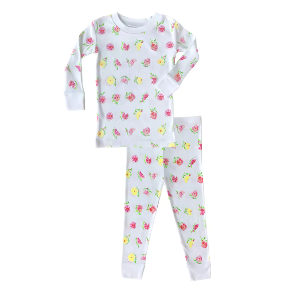Citrus Kisses Two Piece Pajama Set|1743