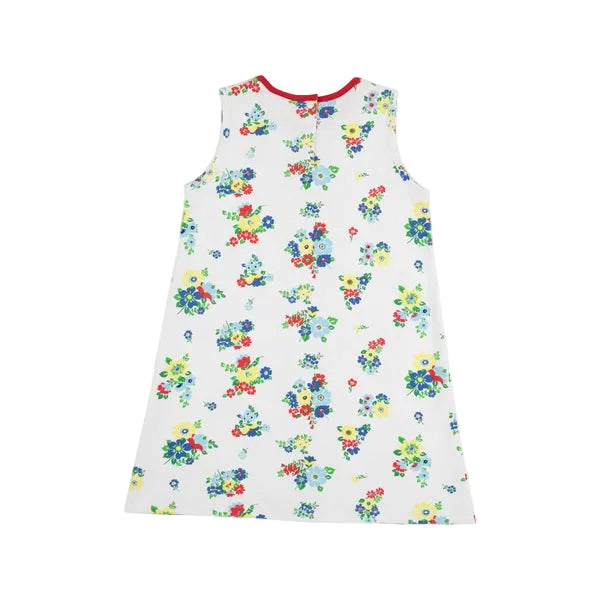 Daisy Dress - Biltmore Blooms (Buckhead Blue)/Richmond Red|11333