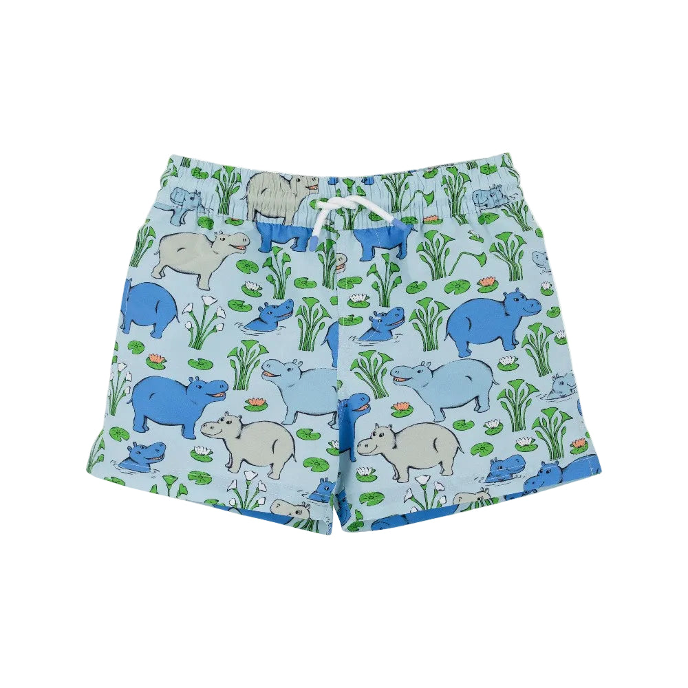 Tortola Swim Trunks - Bal Harbour Hippo (Beale Street Blue)/Worth Ave White|11722