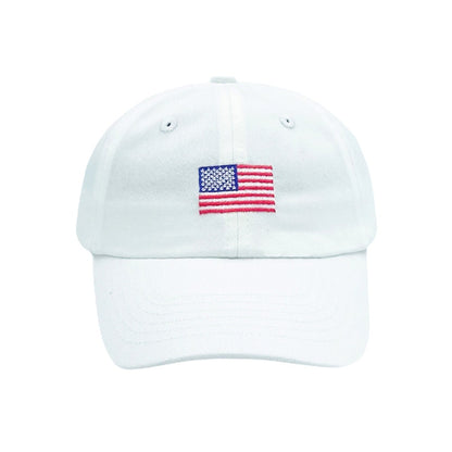 Junior American Flag Baseball Hat- white|8291