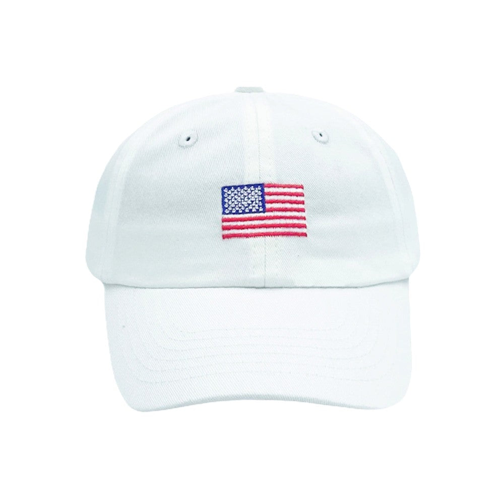 Adult American Flag Baseball Hat- white|8298