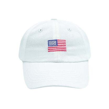 Adult American Flag Baseball Hat- white|8298