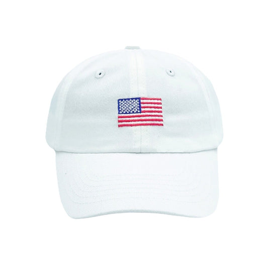 Adult American Flag Baseball Hat- white|8298