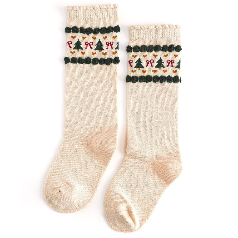 Vanilla Fair Isle Knee Socks|10388