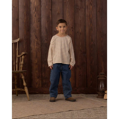 Camden Long Sleeve Tee Fawn Stripe