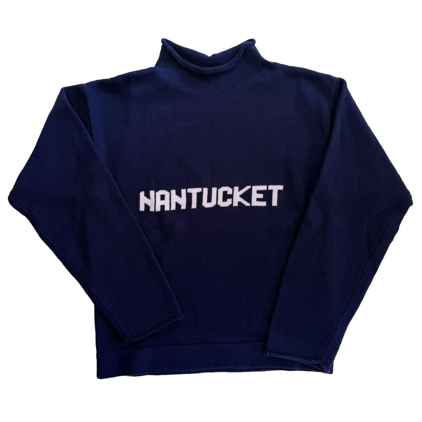 Women's Nantucket Rollneck Sweater - Navy