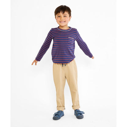 Edward T-Shirt, Navy Fine Stripe|9086
