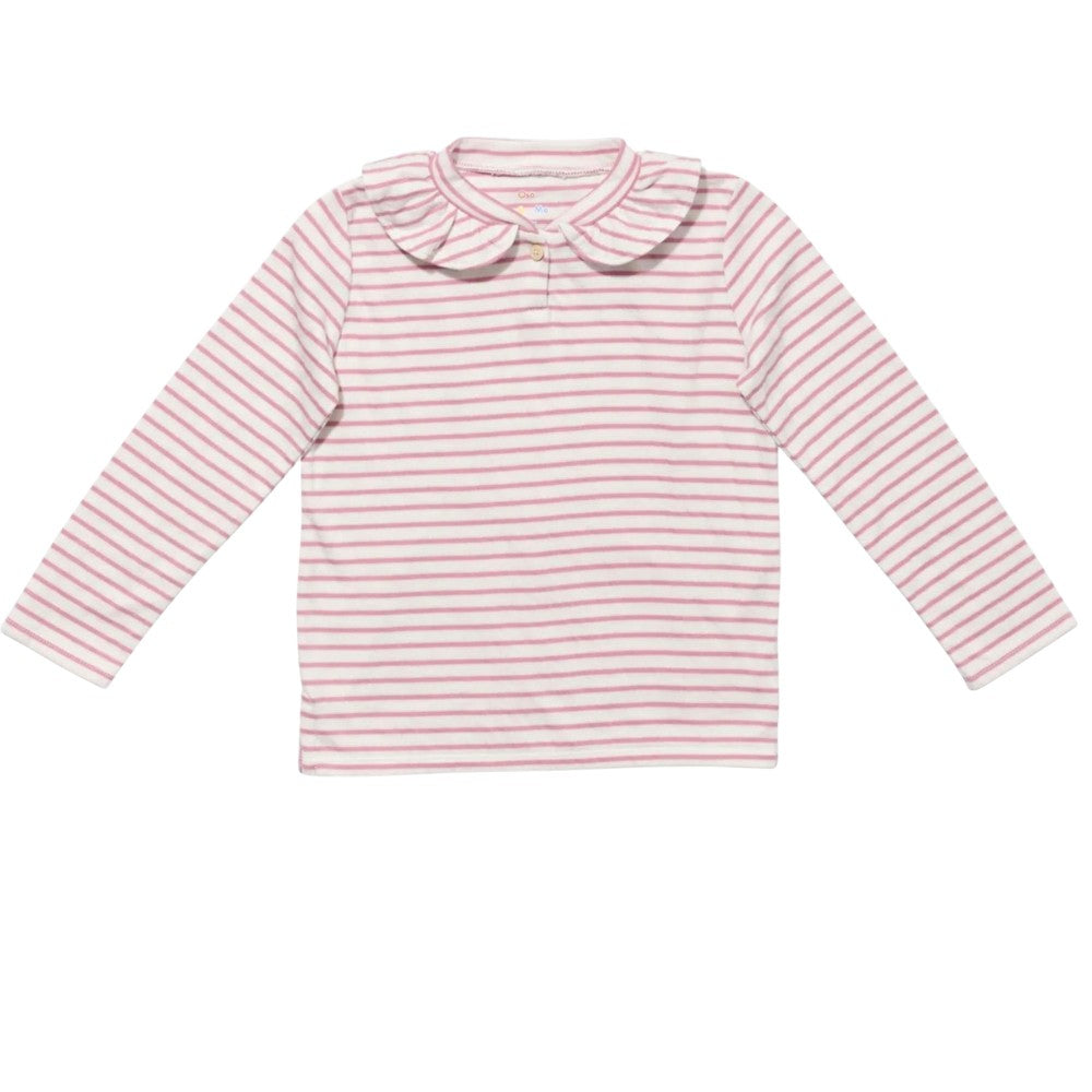 Hen T-Shirt, Rose Mini Stripe|9008