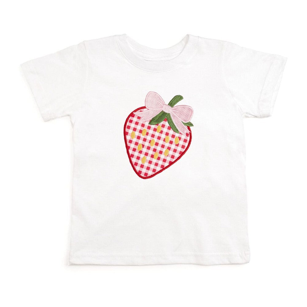 Strawberry Patchwork Short Sleeve T-Shirt - White|12589