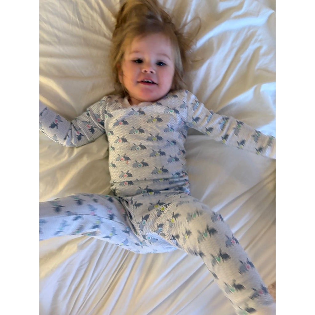 Bunny Love Two Piece Kids Pajamas|6379