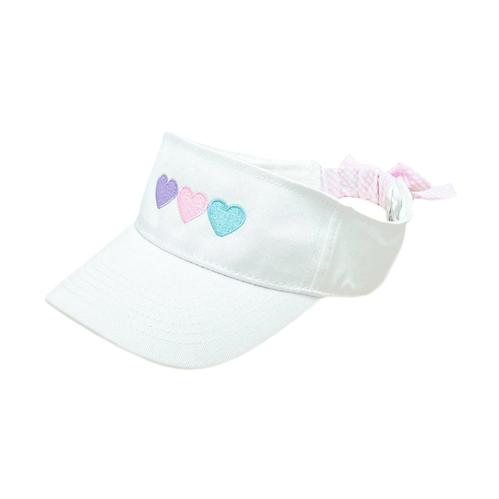 Pastel Hearts Bow Visor|8246