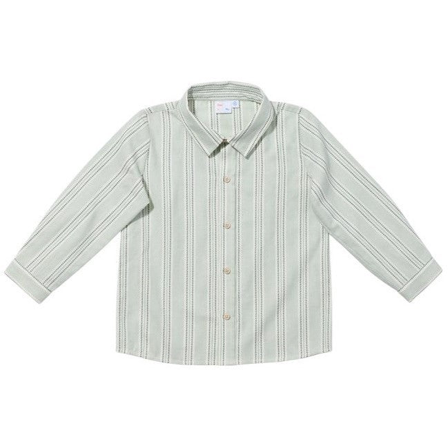 Jeffie Shirt, Sage Chevron Stripe|9216