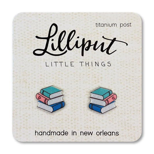 Book Stack Earrings|12505