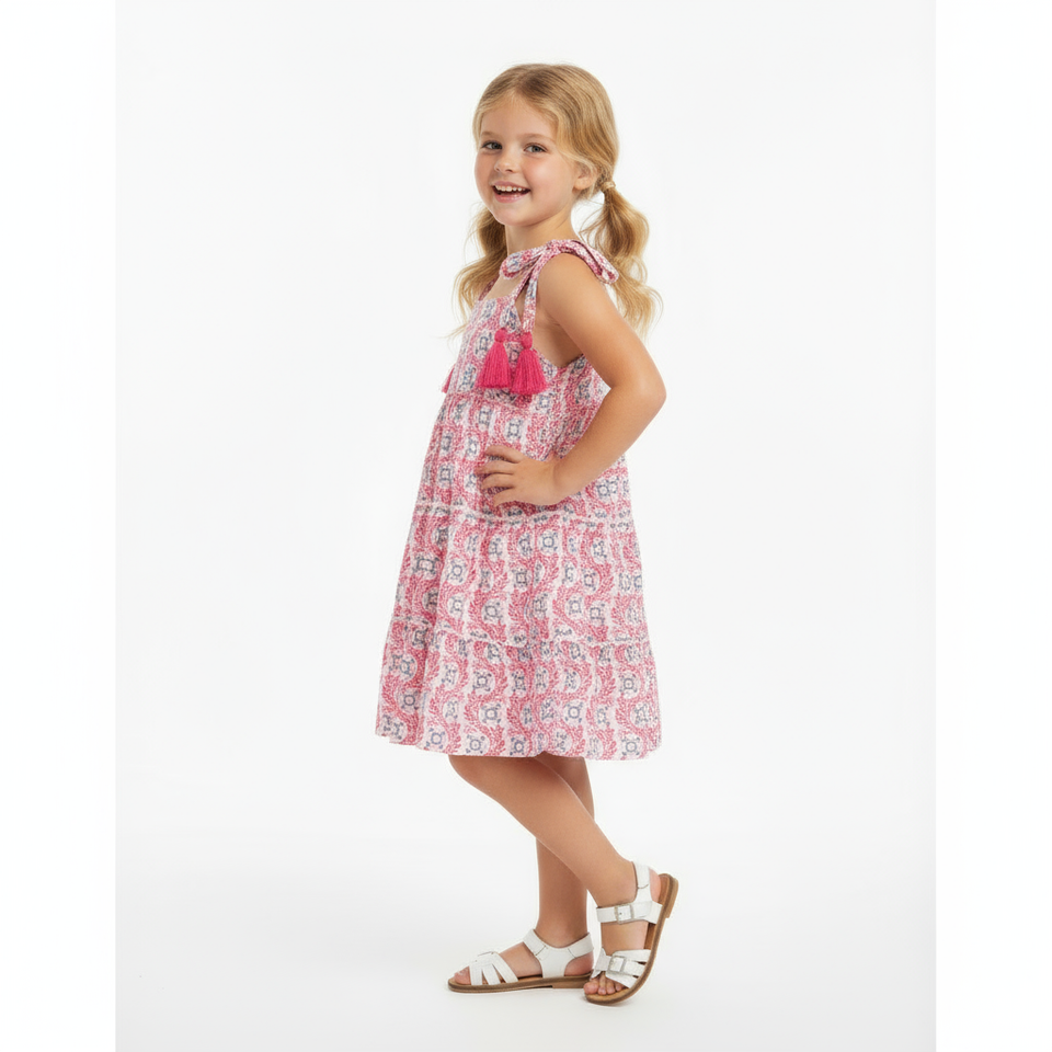 Bella Shoulder Tie Sundress- Jaiper Bloom|11765