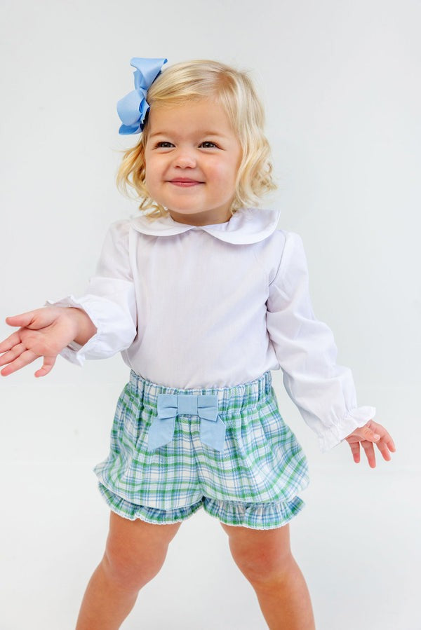 Maude's Peter Pan Collar Shirt & Onesie - Pima LS|11901