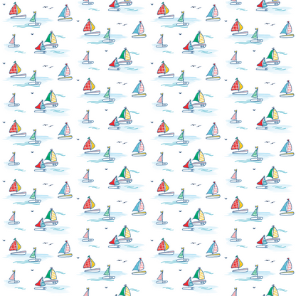 Ruffle Sundress in Sailboats|11270