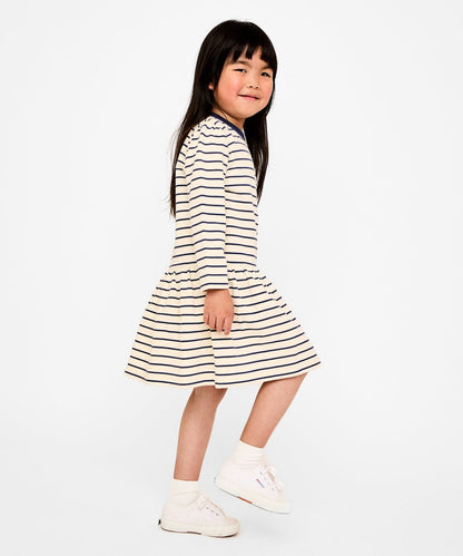 Isla Sweatshirt Dress, Navy French Stripe|12609