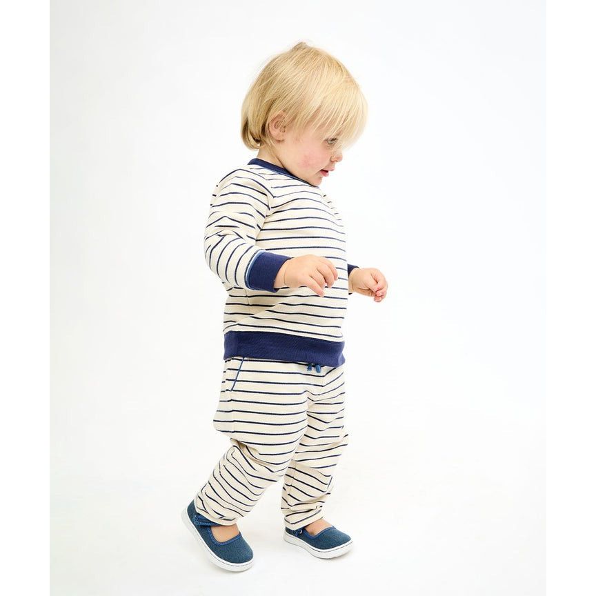 Chris Baby Jogger, Navy French Stripe|9526