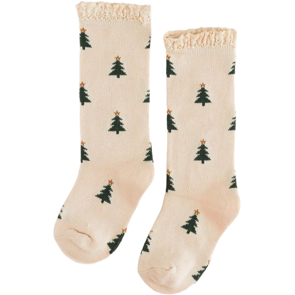 Tree Farm Lace Knee Socks|13594