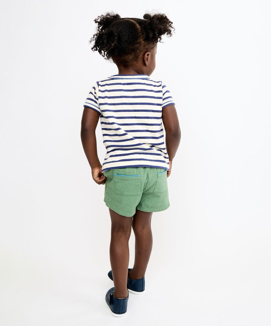 Willie Baby T-Shirt, Navy Stripe|10515
