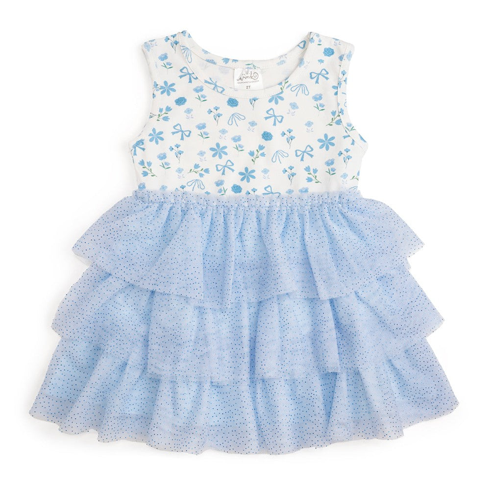 Sky Floral Tank Tutu Dress|11255