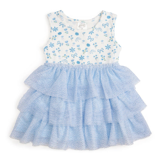 Sky Floral Tank Tutu Dress|11255