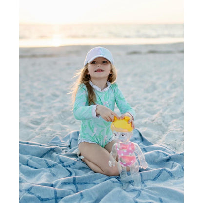 Girls' Multicolor Seersucker Bow Baseball Hat|8100