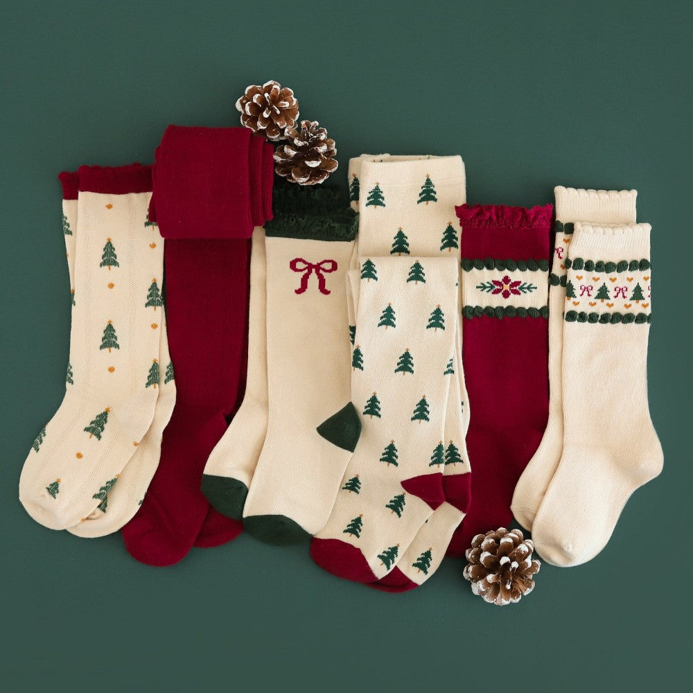 Vanilla Fair Isle Knee Socks|10393