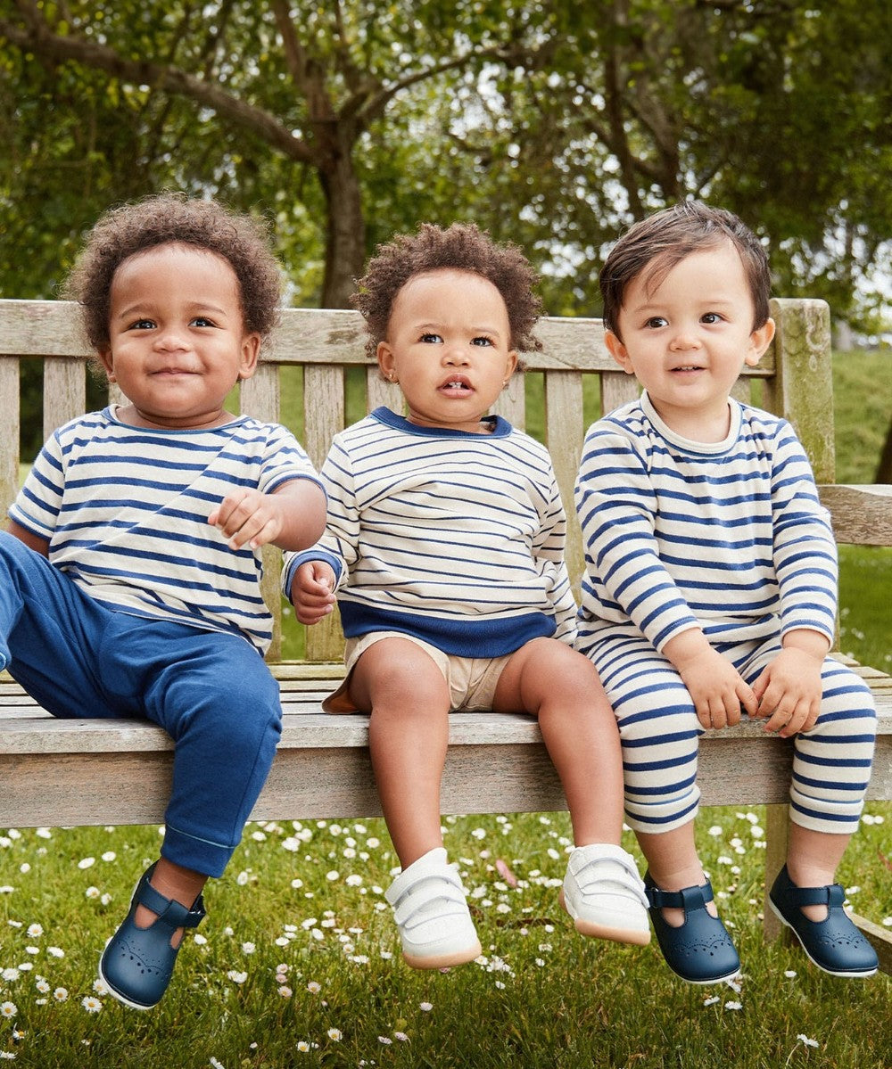 Andy Baby Legging, Navy Stripe|9398