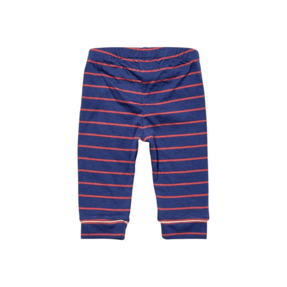 Andy Baby Legging, Navy Fine Stripe
