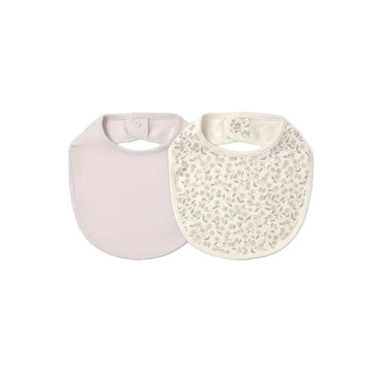 Jersey Snap Bib, 2 Pack - Floret, Lilac Mist|12453