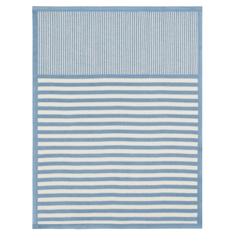 Sweet Pea Stripe Mini Blanket- Fog|13433