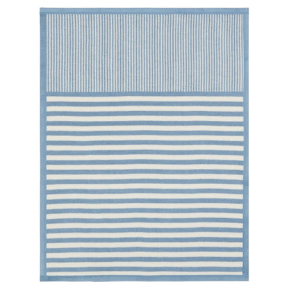Sweet Pea Stripe Mini Blanket- Fog|13433