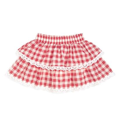 Red Gingham Skort|12595